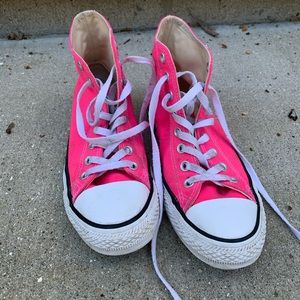 Pink high top Converse!